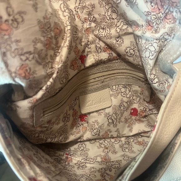 Vintage Clarks Cream Leather Shoulder Bag - Picture 3 of 12